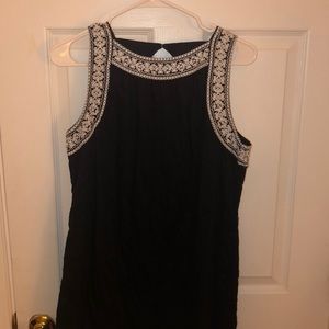 Navy blue and white dress